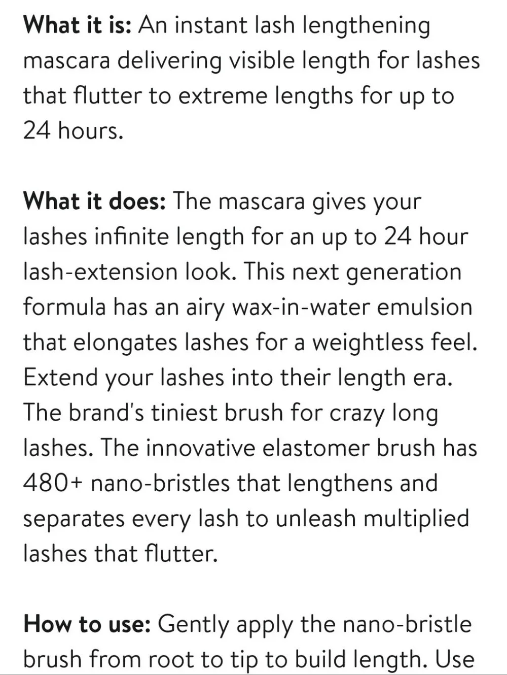 Lancome Flutter Extension Instant Lengthening Mascara Choco Brown